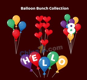 创意气球束矢量素材